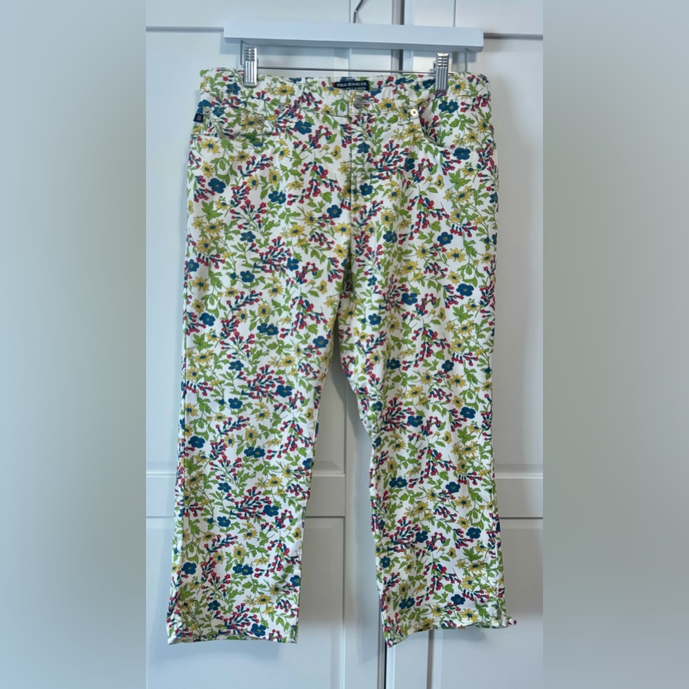 Polo Jean Co. Ralph‎ Lauren Floral Capri Casual Pants Size:8